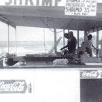 an old picture of a marina