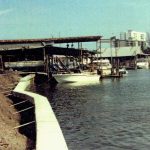 an old picture of a marina